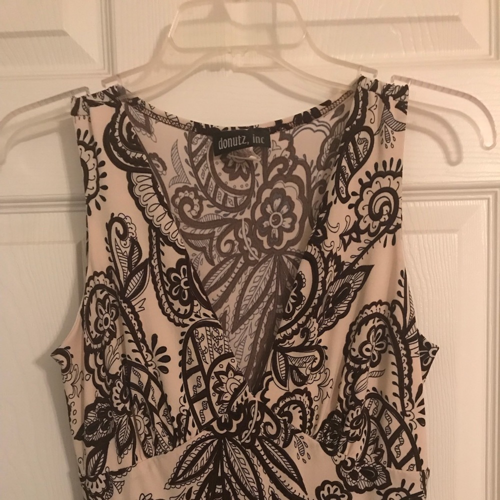 3 for $20 - Brown & Tan Low Cut Dress